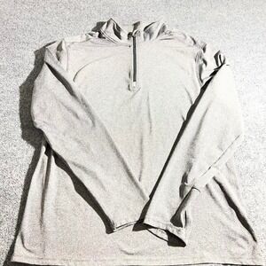 Hind Running Mens XL Gray‎ Quarter Zip Pullover Long Sleeve Shirt Stretchy